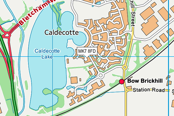 MK7 8FD map - OS VectorMap District (Ordnance Survey)