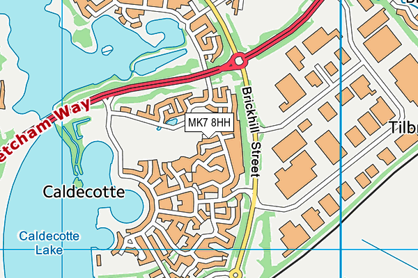 MK7 8HH map - OS VectorMap District (Ordnance Survey)