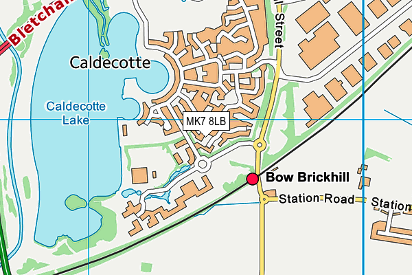 MK7 8LB map - OS VectorMap District (Ordnance Survey)