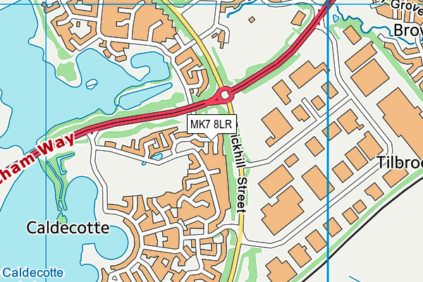 MK7 8LR map - OS VectorMap District (Ordnance Survey)