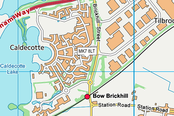 MK7 8LT map - OS VectorMap District (Ordnance Survey)