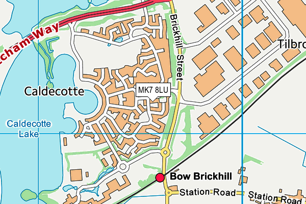 MK7 8LU map - OS VectorMap District (Ordnance Survey)