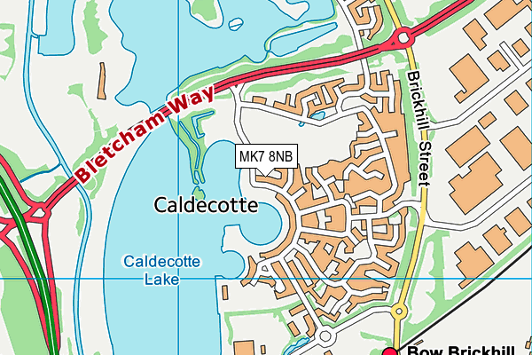 MK7 8NB map - OS VectorMap District (Ordnance Survey)