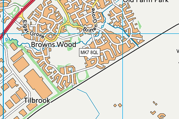 MK7 8QL map - OS VectorMap District (Ordnance Survey)