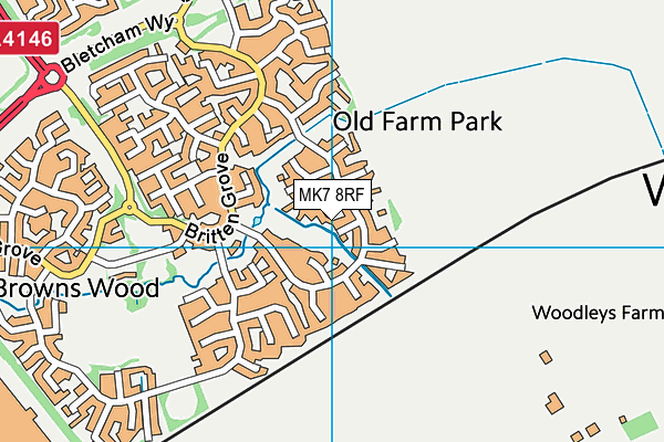 MK7 8RF map - OS VectorMap District (Ordnance Survey)