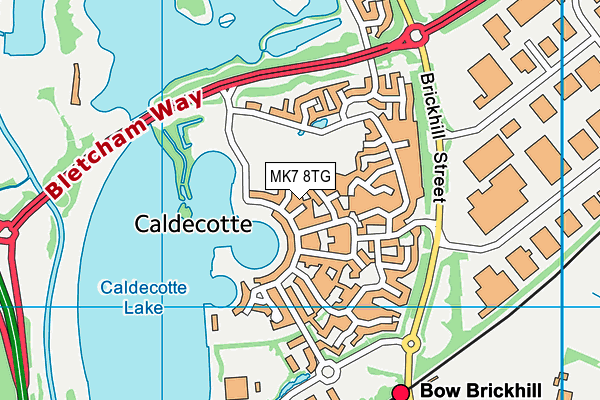 MK7 8TG map - OS VectorMap District (Ordnance Survey)