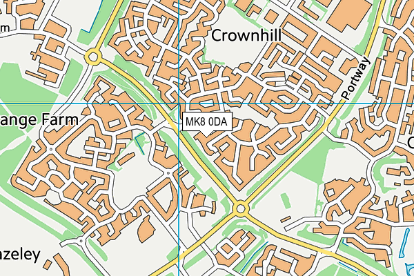 MK8 0DA map - OS VectorMap District (Ordnance Survey)