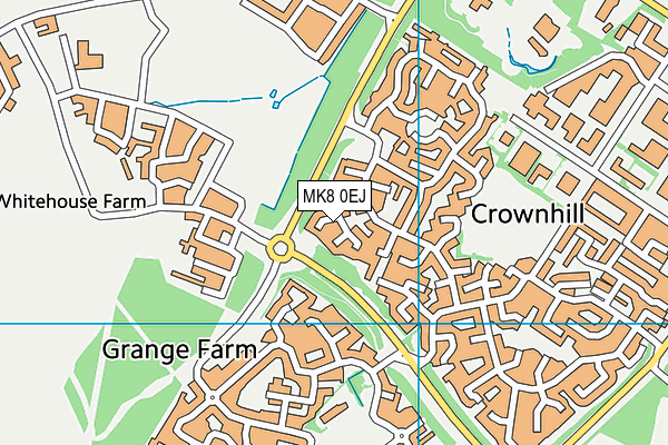 MK8 0EJ map - OS VectorMap District (Ordnance Survey)