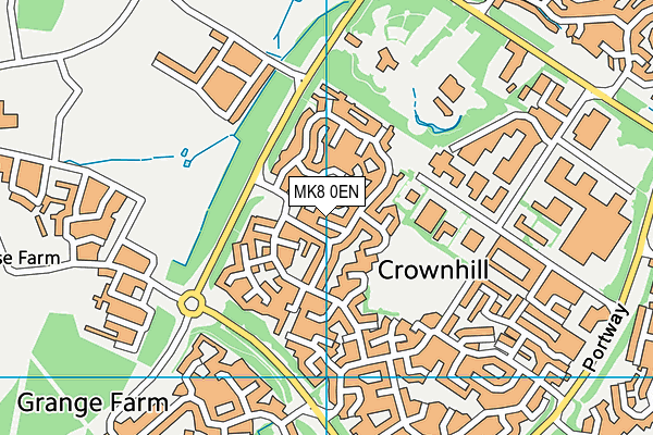 MK8 0EN map - OS VectorMap District (Ordnance Survey)