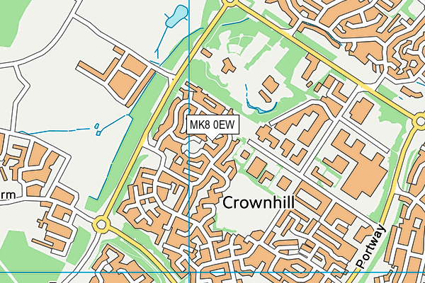 MK8 0EW map - OS VectorMap District (Ordnance Survey)