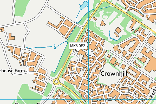 MK8 0EZ map - OS VectorMap District (Ordnance Survey)