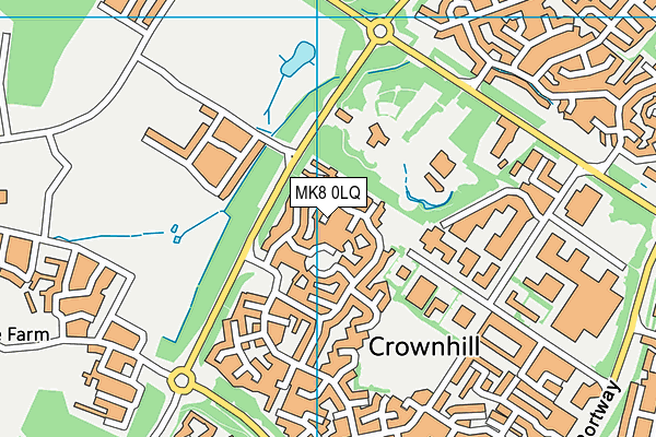 MK8 0LQ map - OS VectorMap District (Ordnance Survey)