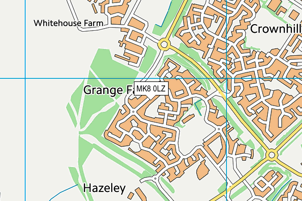 MK8 0LZ map - OS VectorMap District (Ordnance Survey)