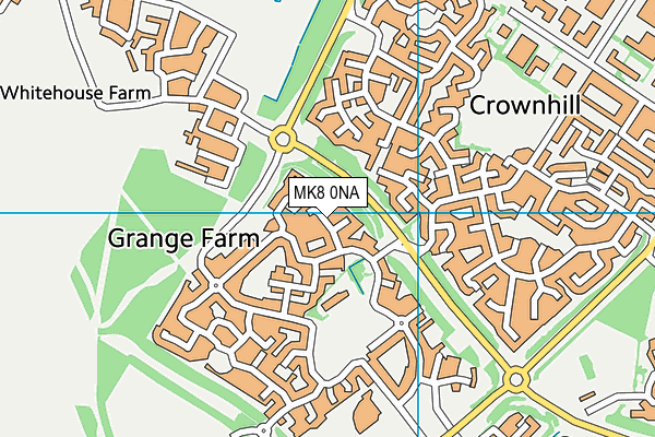 MK8 0NA map - OS VectorMap District (Ordnance Survey)