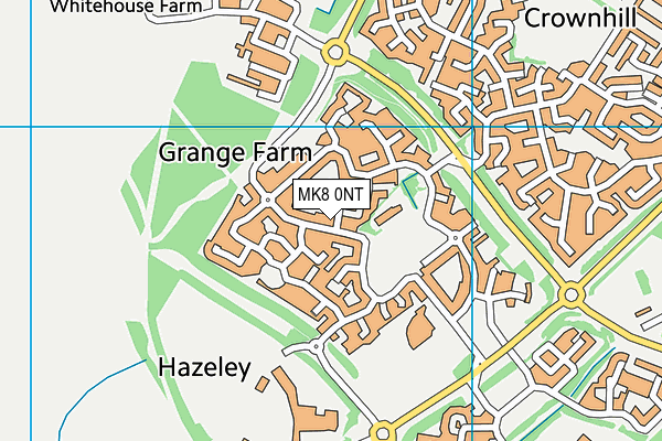 MK8 0NT map - OS VectorMap District (Ordnance Survey)