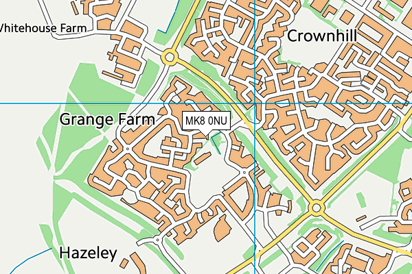 MK8 0NU map - OS VectorMap District (Ordnance Survey)