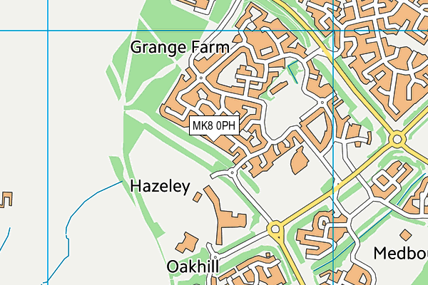 MK8 0PH map - OS VectorMap District (Ordnance Survey)