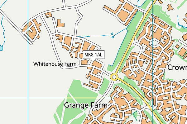 MK8 1AL map - OS VectorMap District (Ordnance Survey)