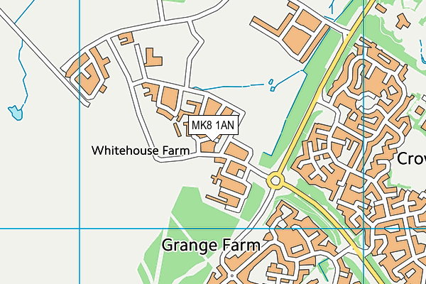 MK8 1AN map - OS VectorMap District (Ordnance Survey)