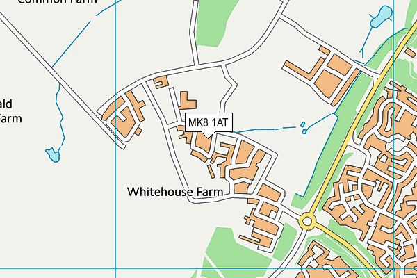 MK8 1AT map - OS VectorMap District (Ordnance Survey)