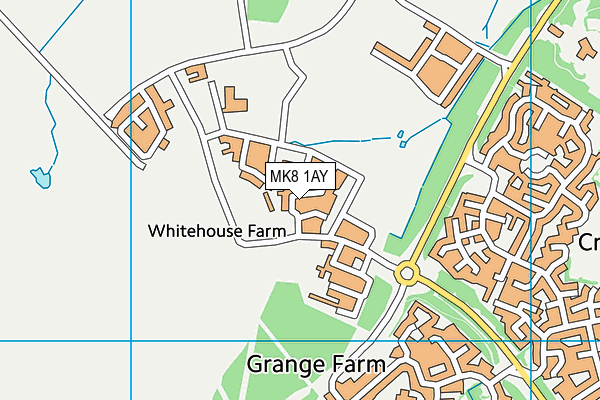 MK8 1AY map - OS VectorMap District (Ordnance Survey)