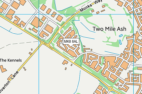 MK8 8AL map - OS VectorMap District (Ordnance Survey)