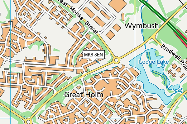 MK8 8EN map - OS VectorMap District (Ordnance Survey)