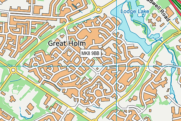 MK8 9BB map - OS VectorMap District (Ordnance Survey)