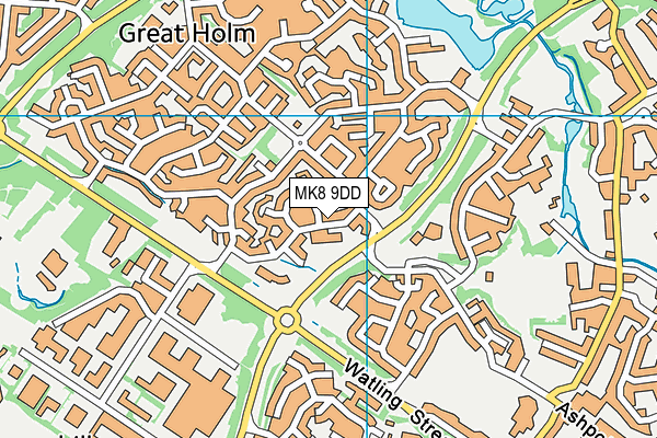 MK8 9DD map - OS VectorMap District (Ordnance Survey)