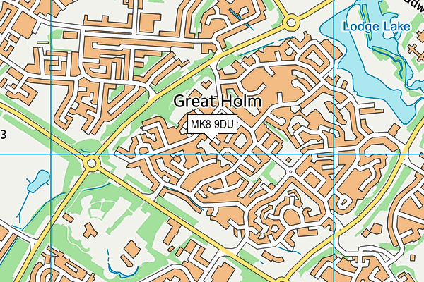 MK8 9DU map - OS VectorMap District (Ordnance Survey)
