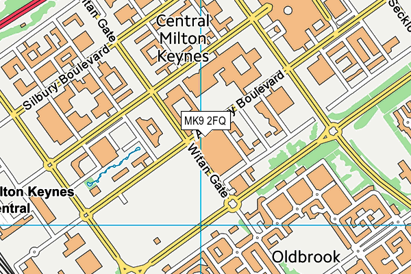 MK9 2FQ map - OS VectorMap District (Ordnance Survey)