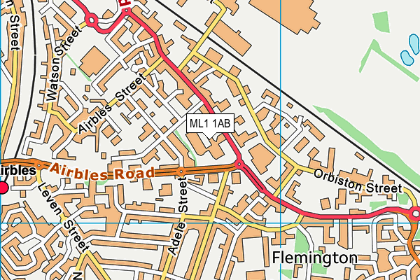 ML1 1AB map - OS VectorMap District (Ordnance Survey)