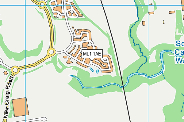 ML1 1AE map - OS VectorMap District (Ordnance Survey)