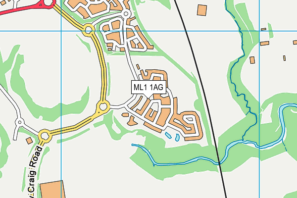 ML1 1AG map - OS VectorMap District (Ordnance Survey)