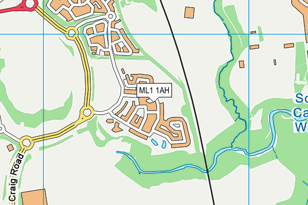 ML1 1AH map - OS VectorMap District (Ordnance Survey)