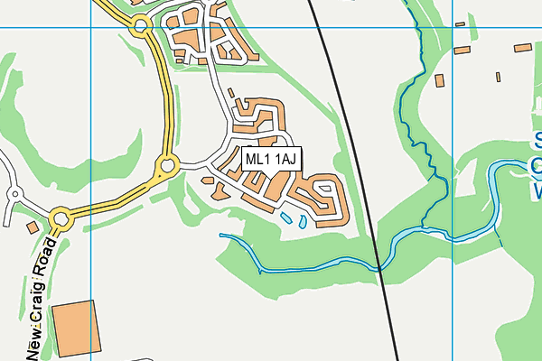 ML1 1AJ map - OS VectorMap District (Ordnance Survey)