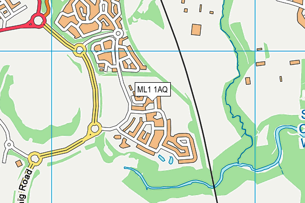 ML1 1AQ map - OS VectorMap District (Ordnance Survey)