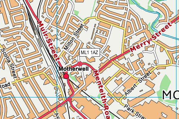 ML1 1AZ map - OS VectorMap District (Ordnance Survey)