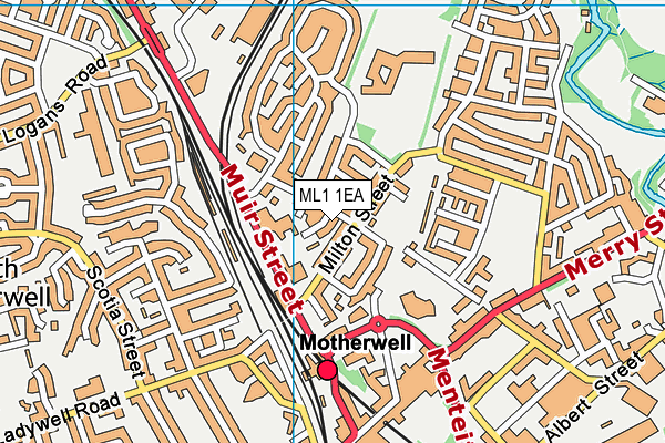 ML1 1EA map - OS VectorMap District (Ordnance Survey)