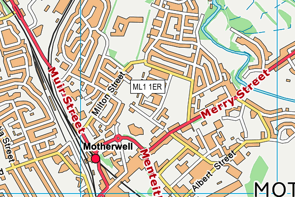 ML1 1ER map - OS VectorMap District (Ordnance Survey)