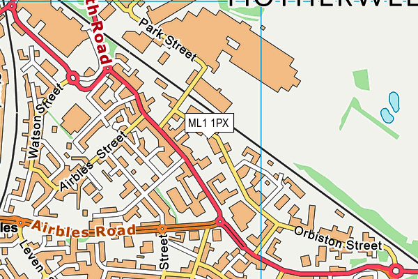 ML1 1PX map - OS VectorMap District (Ordnance Survey)
