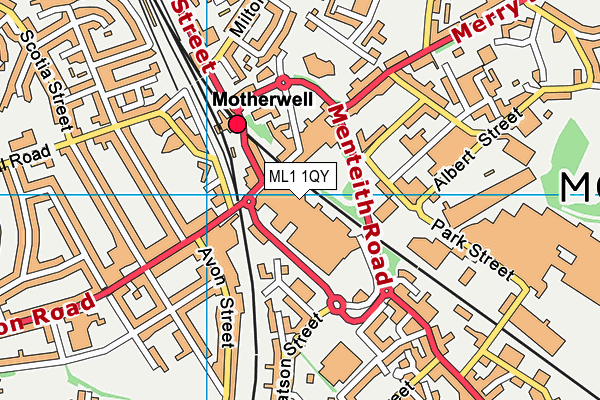 ML1 1QY map - OS VectorMap District (Ordnance Survey)