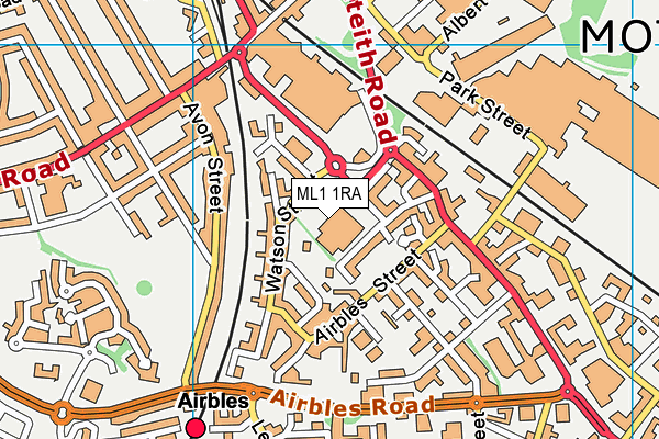 ML1 1RA map - OS VectorMap District (Ordnance Survey)