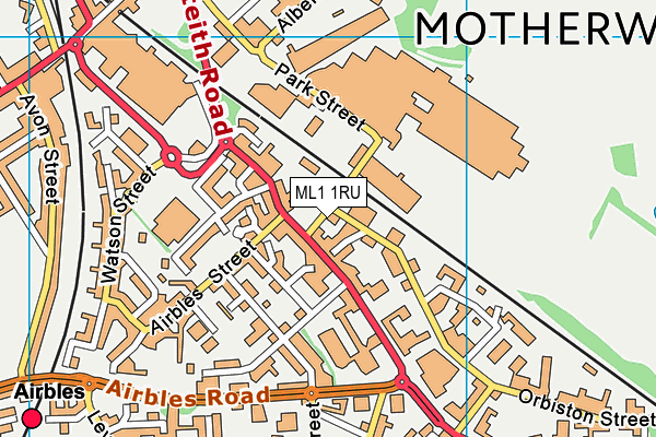 ML1 1RU map - OS VectorMap District (Ordnance Survey)