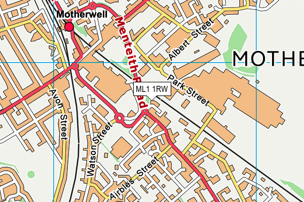 ML1 1RW map - OS VectorMap District (Ordnance Survey)