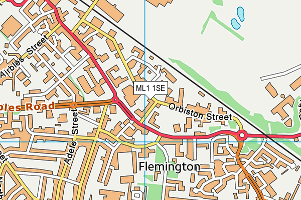 ML1 1SE map - OS VectorMap District (Ordnance Survey)