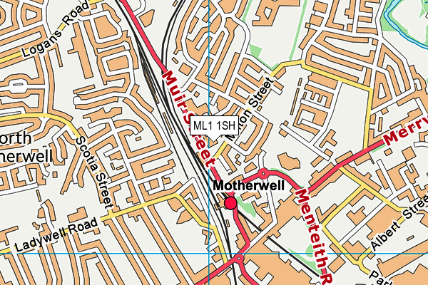 ML1 1SH map - OS VectorMap District (Ordnance Survey)