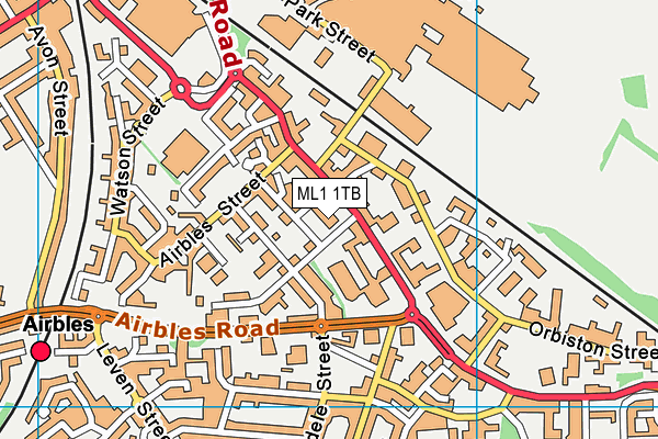 ML1 1TB map - OS VectorMap District (Ordnance Survey)