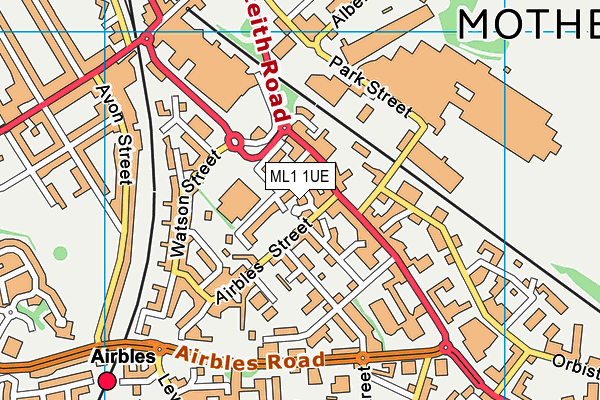 ML1 1UE map - OS VectorMap District (Ordnance Survey)