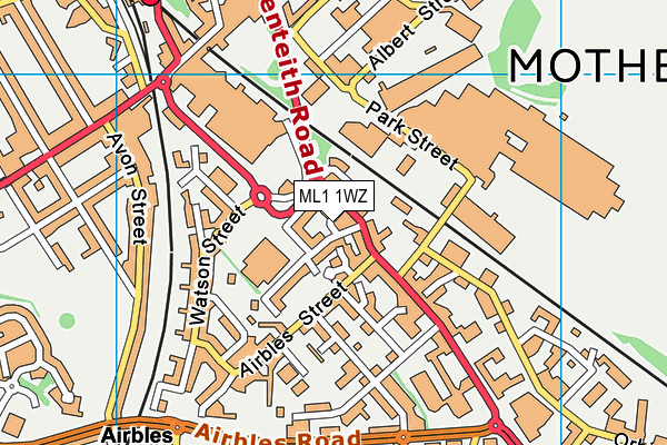 ML1 1WZ map - OS VectorMap District (Ordnance Survey)